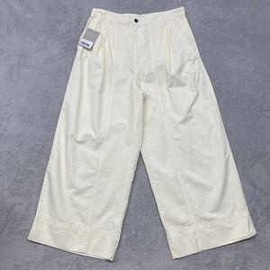 Everlane Pants Womens 14 The Tourist Pant Wide Leg Ivory Bone Organic Cotton